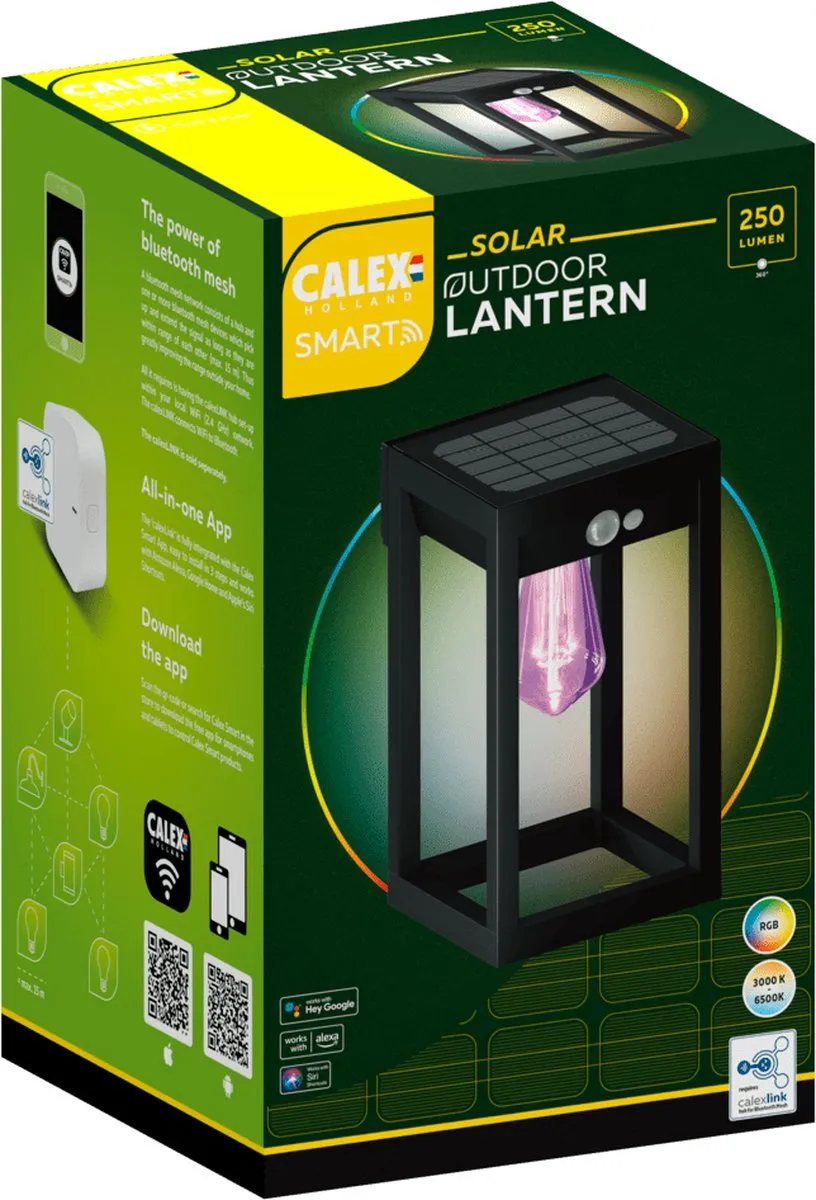 Calex Smart Outdoor Wandlamp RGBW Zwart