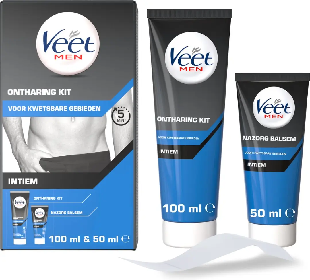 Veet Men Ontharingskit Intieme Delen - 3 Stuks