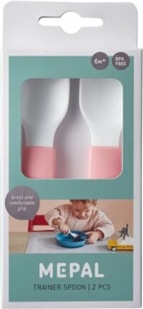 Mepal Mio Oefenlepel - Set van 2 - Deep pink