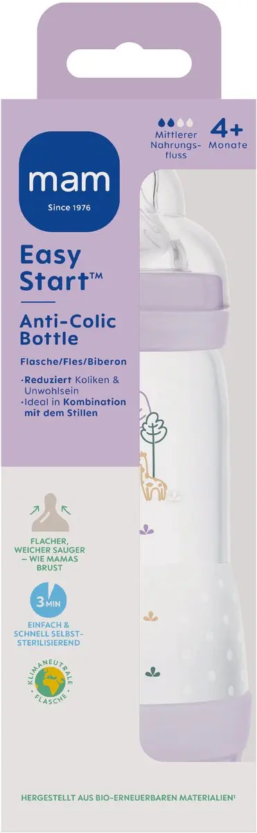 MAM Easy Start Anti-Colic Babyfles 320ml - Lila