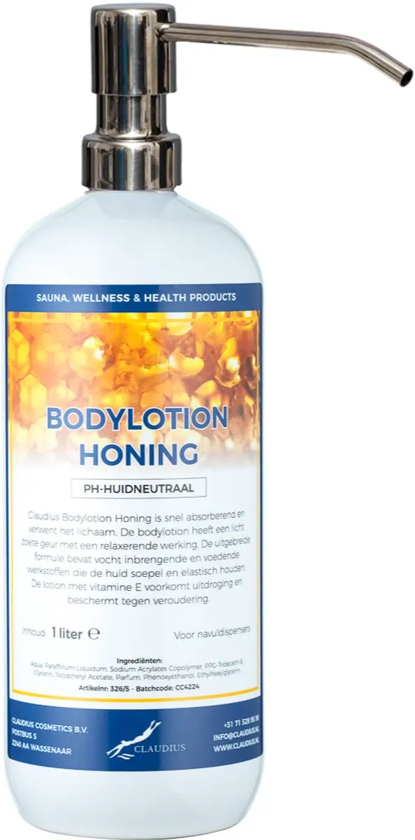 Splashbox Cosmetics Honing Bodylotion 1L - RVS Pompsysteem