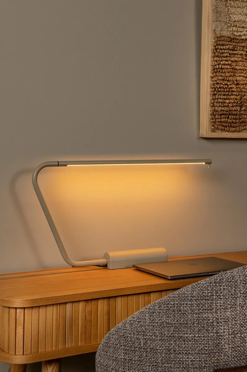 Lucide Madison Bureaulamp LED 6,5W 2700K - Taupe - afbeelding 6 van 6
