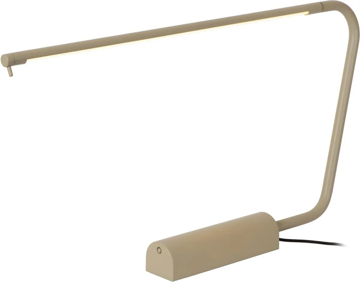 Lucide MADISON - Bureaulamp - LED Dimbaar - 1x6,5W 2700K - Taupe