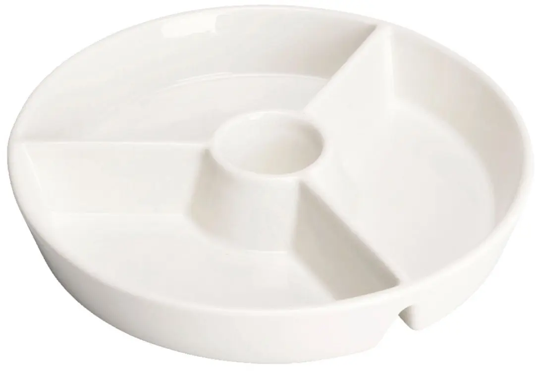 Excellent Houseware Porseleinen Snackbord 19cm - Wit