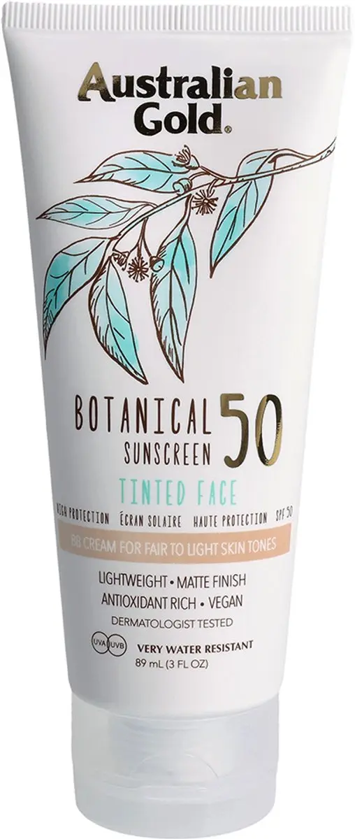 Australian Gold Botanical Tinted SPF 50 Gezichtcrème - 88ml - Licht