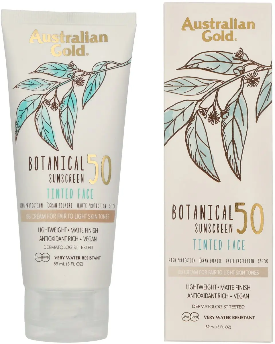 Australian Gold Botanical Tinted SPF 50 Gezichtcrème - 88ml - Licht