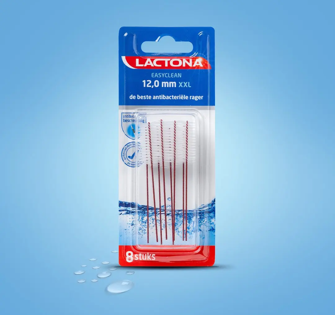 Lactona Ragers Easyclean 12mm XXL - Donkerrood - 8 Stuks