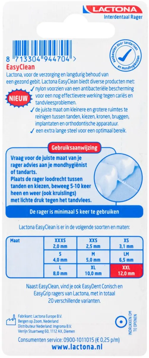 Lactona Ragers Easyclean 12mm XXL