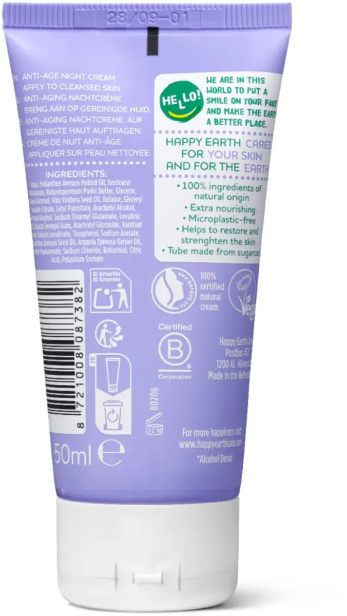 Happy Earth Anti-Age Nachtcrème 50ml