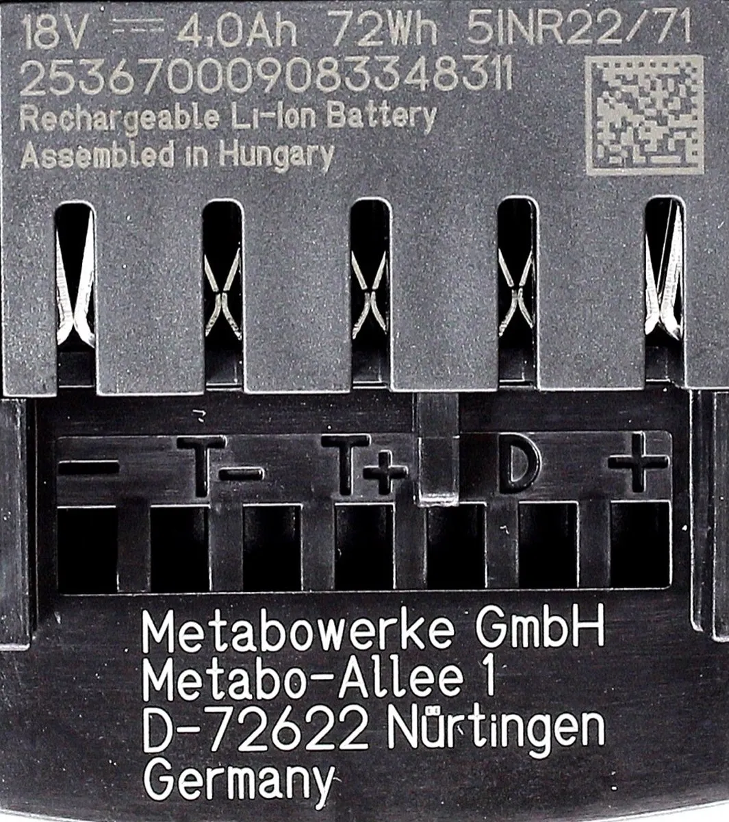 Metabo 18V LiHD 4.0Ah Accu 625367000 - afbeelding 6 van 6