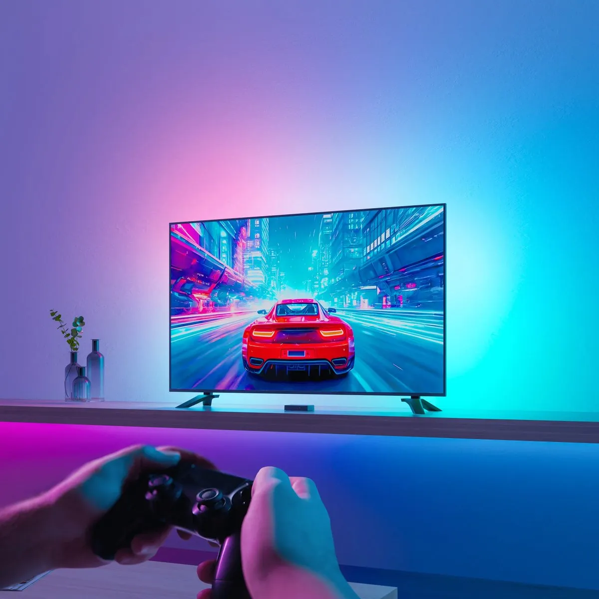 Calex Smart HDMI Sync Box - 4K 60Hz RGBW LED-strip 245cm - Zwart