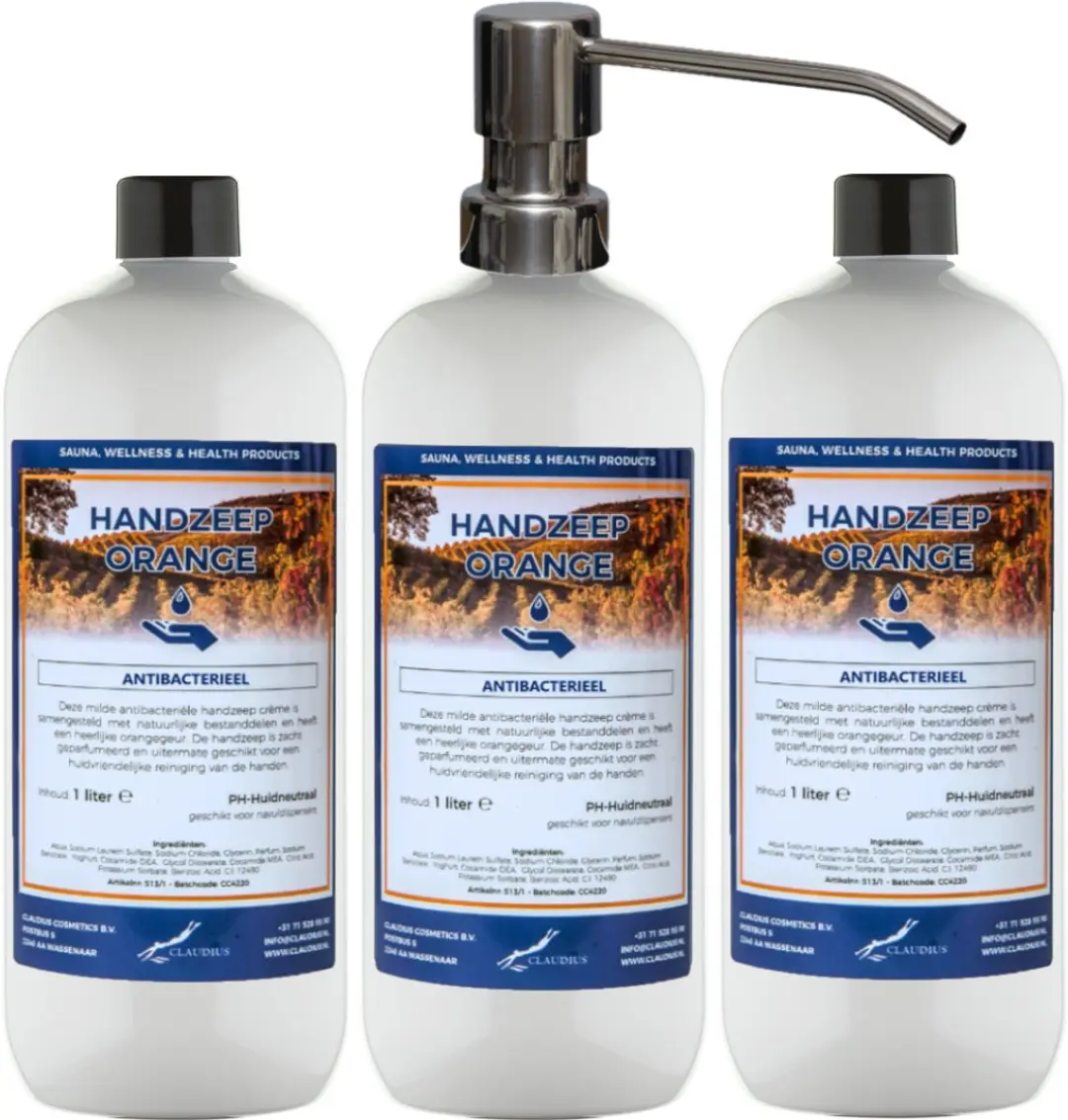 Splashbox Cosmetics Handzeep Orange 1L - 3 Stuks