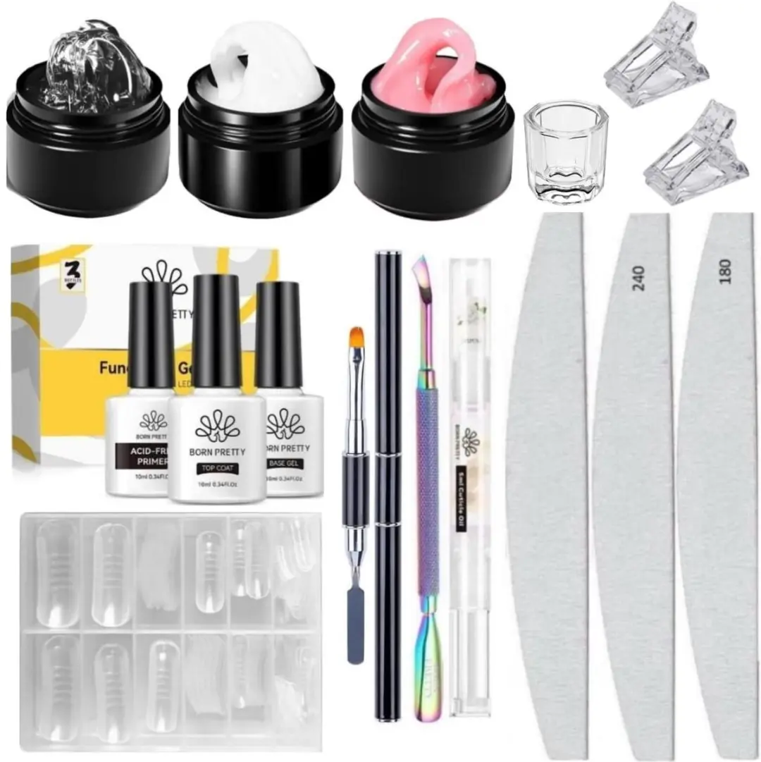 Born Pretty Builder Gel Set 300g - 16 Stuks - NEG03/NEG04/NEG09