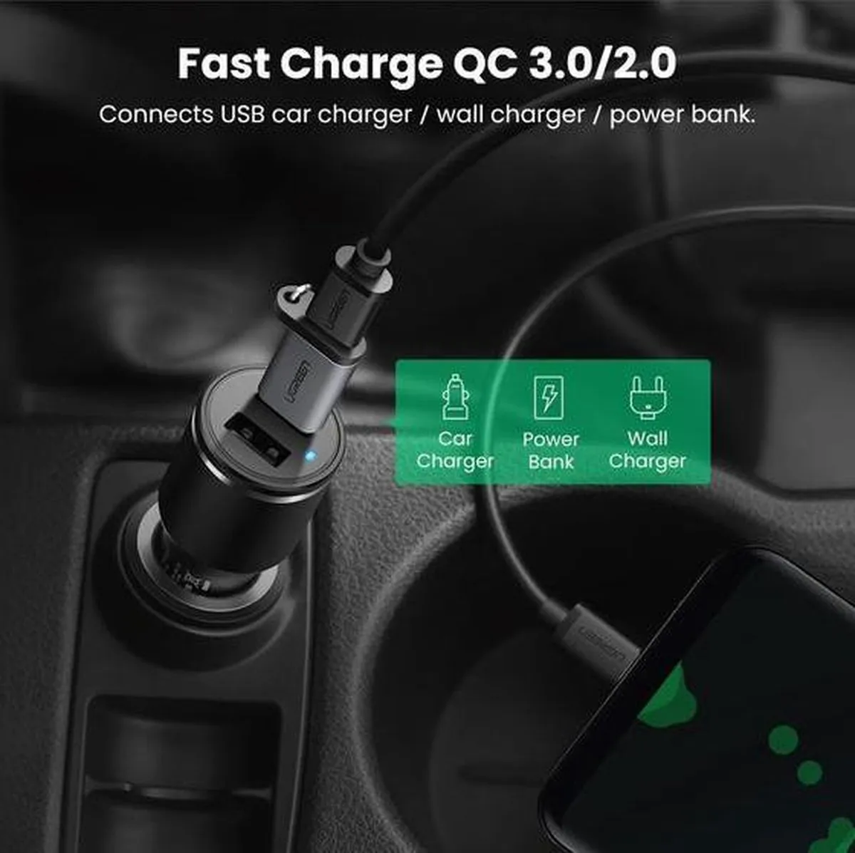 Ugreen US276-50533 USB-C Adapter 5Gbps - Grijs