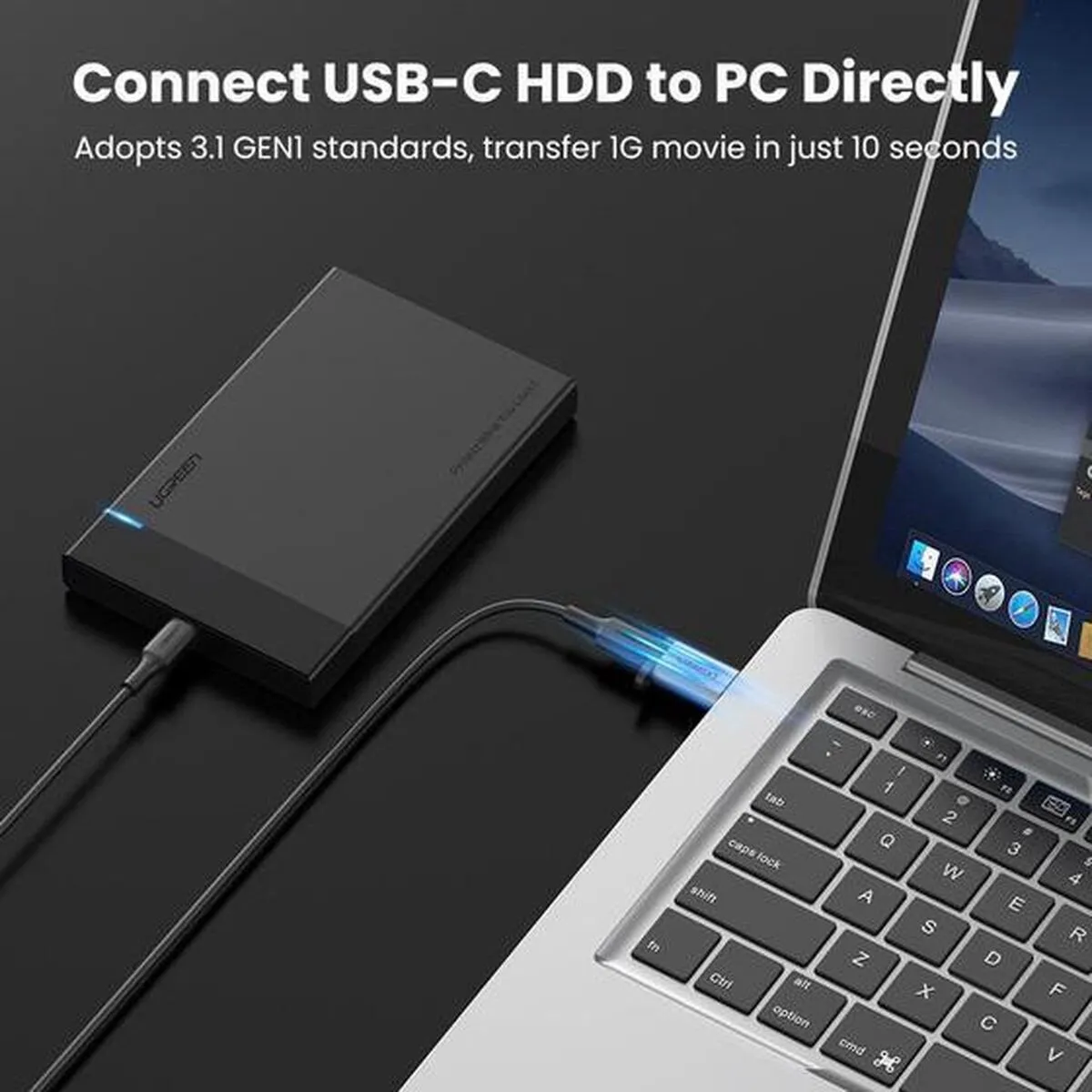 Ugreen US276-50533 USB-C Adapter 5Gbps - Grijs