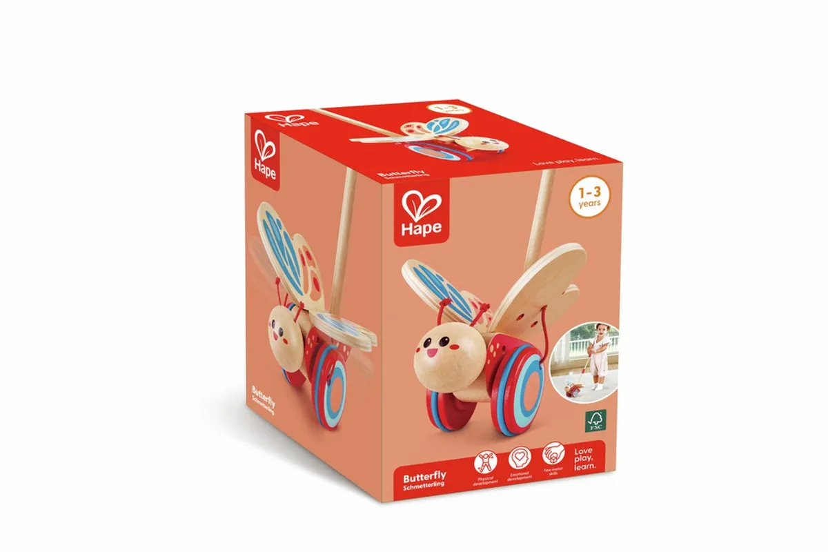 Hape Schmetterling Duwstok - Veelkleurig