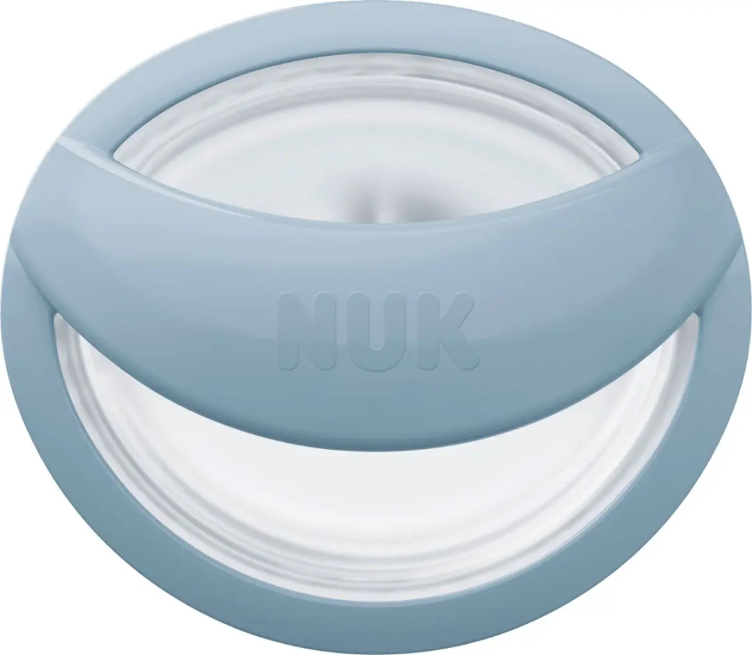 NUK MommyFeel Fopspeen Siliconen 0-6 Maanden - 2 Stuks Blauw/Crème
