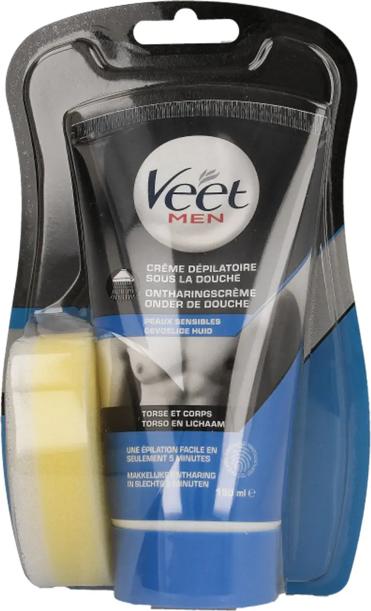 Veet Ontharingscreme Man Gevoelige Huid In Shower 150ml - afbeelding 6 van 6