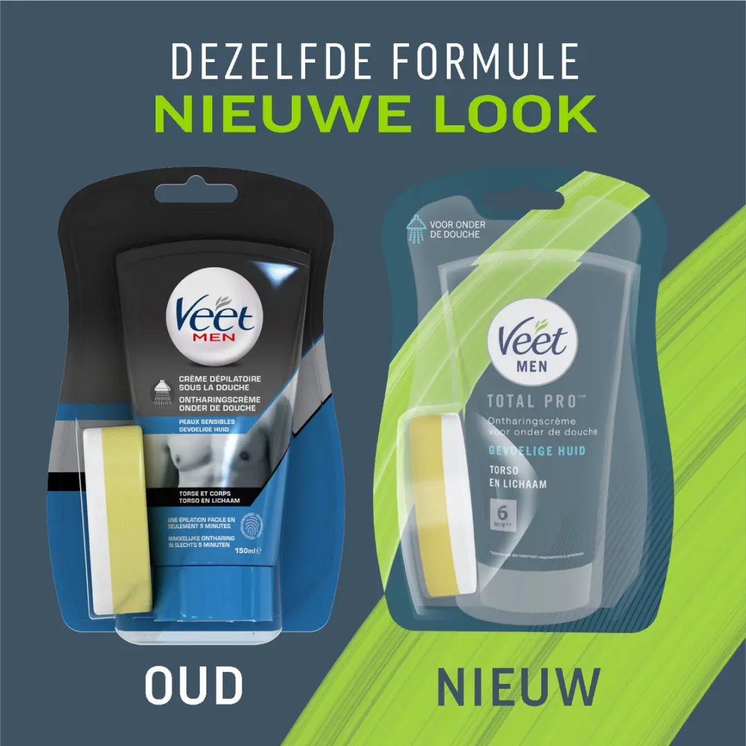 Veet Ontharingscreme Man Gevoelige Huid In Shower 150ml - afbeelding 2 van 6