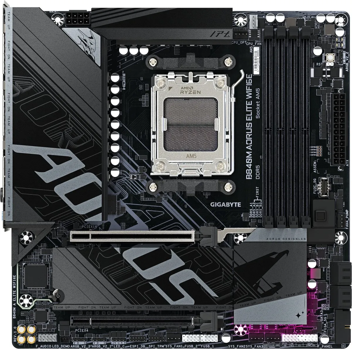 Gigabyte B840M Aorus Elite Wifi6E AM5 - microATX - afbeelding 6 van 6