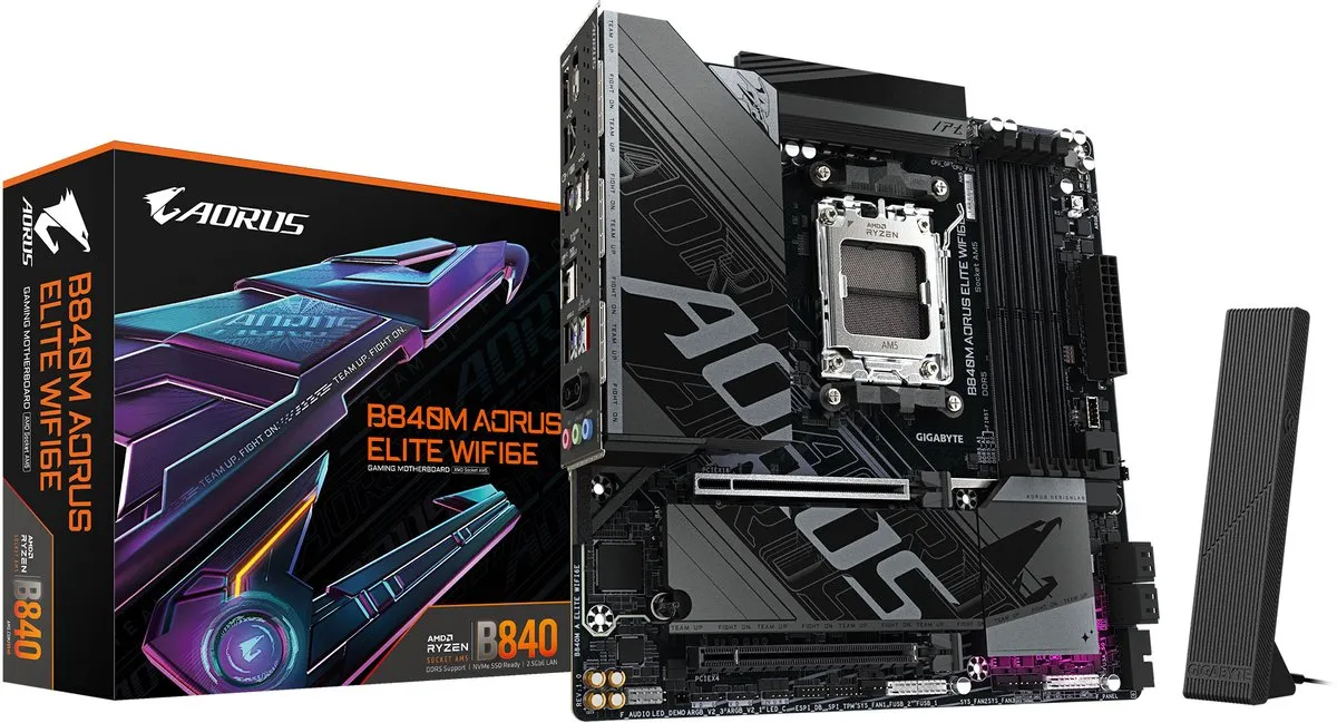 Gigabyte B840M Aorus Elite Wifi6E AM5 - microATX