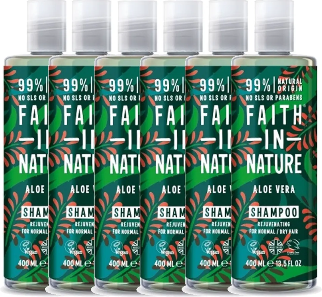 Faith In Nature Aloe Vera Shampoo 6x400ml