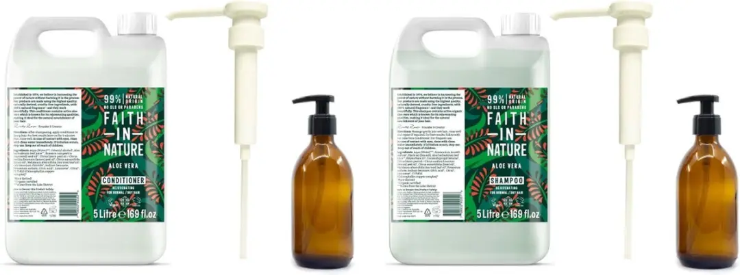 Faith In Nature Aloe Vera Shampoo & Conditioner Refill 10L