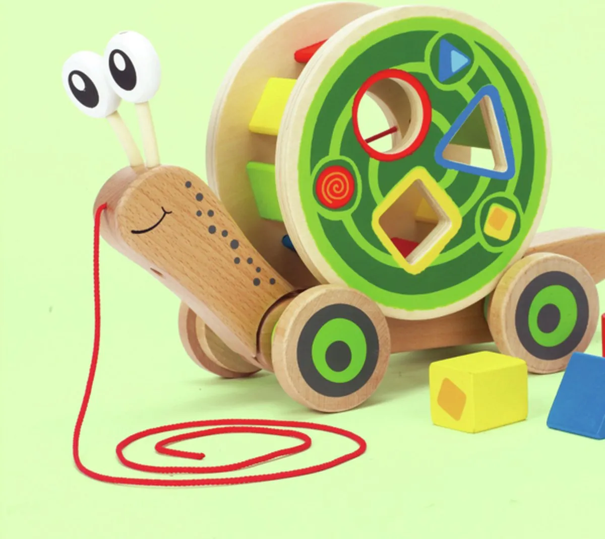 Hape Trek-en-speel Vormensorteerder Slak - Veelkleurig