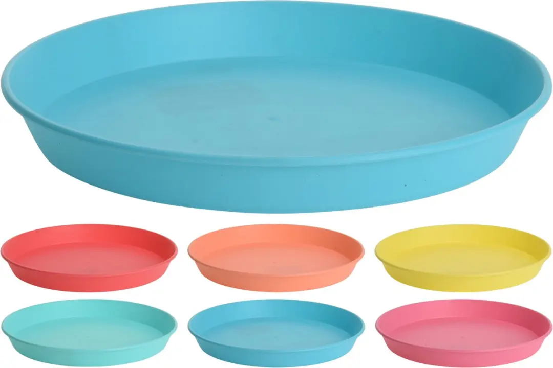 Excellent Houseware Plastic Borden 22,5cm - 6 Stuks Meerkleurig