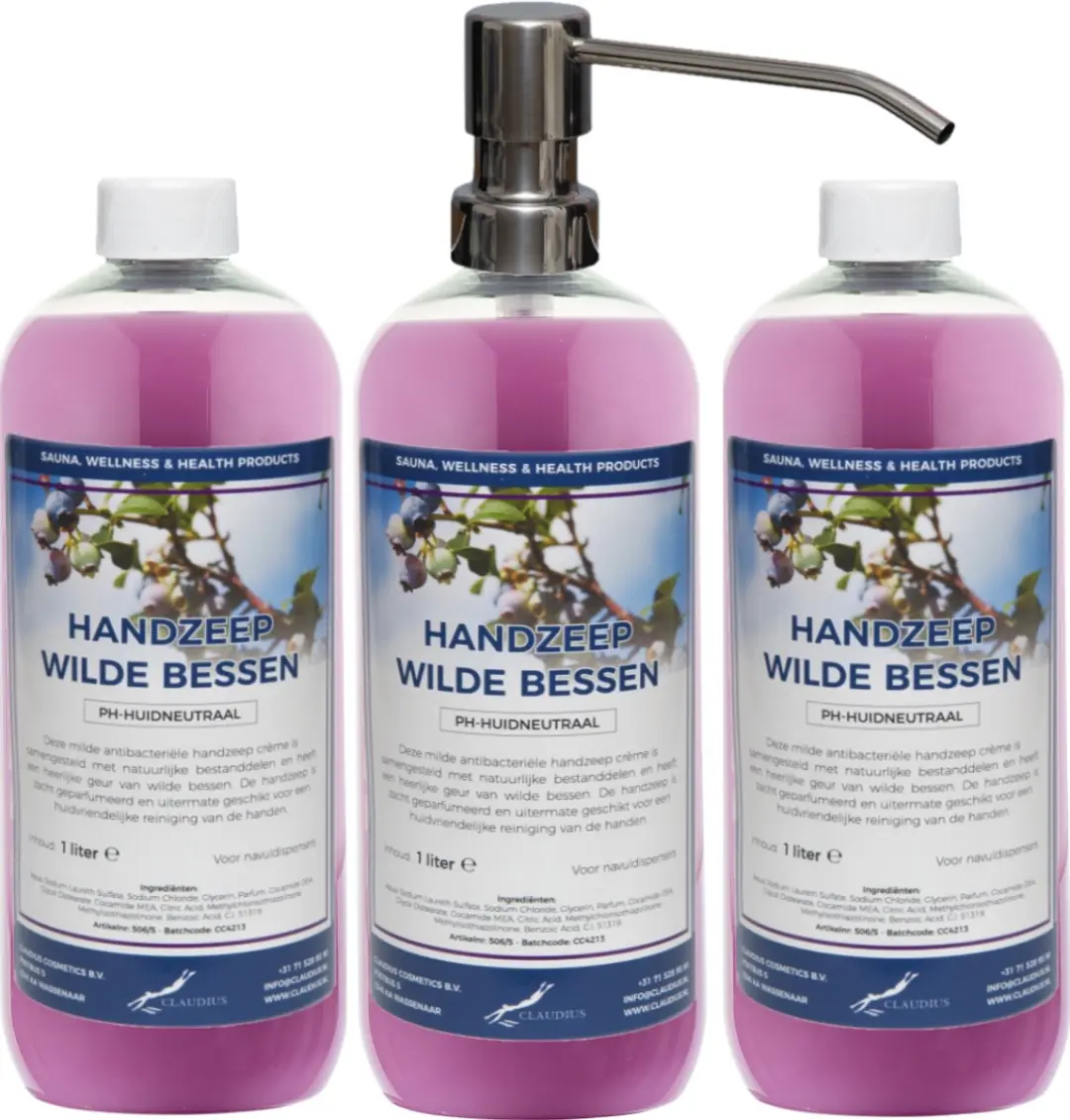 Splashbox Cosmetics Wilde Bessen Handzeep 1L - 3 Stuks