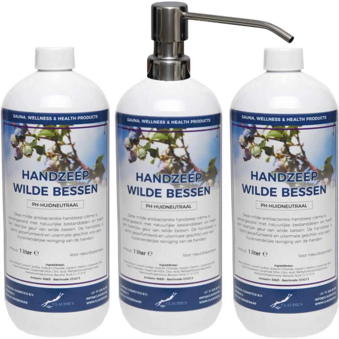 Splashbox Cosmetics Wilde Bessen Handzeep 1L - 3 Stuks