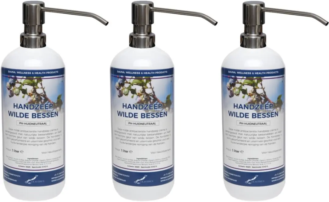 Splashbox Cosmetics Wilde Bessen Handzeep 1L - 3 Stuks