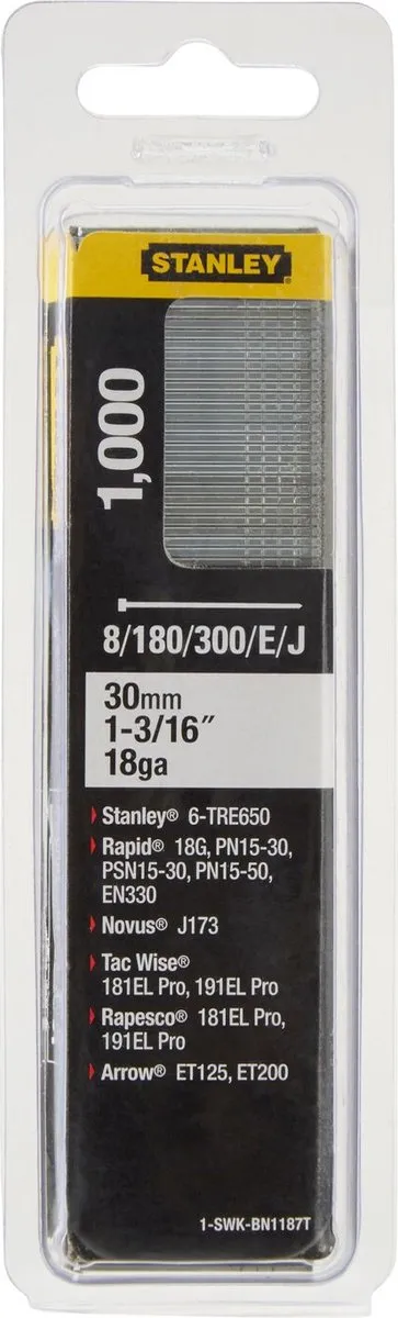 Stanley Nagels Type J 30mm - 1000 Stuks