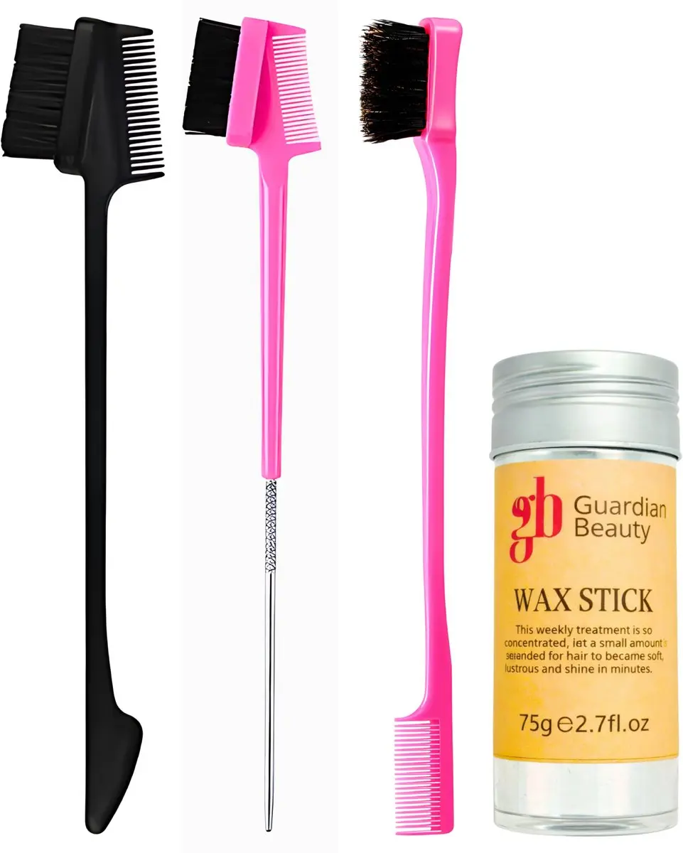 Guardian Beauty Edge Control Borstel & Kamset - 4 Stuks
