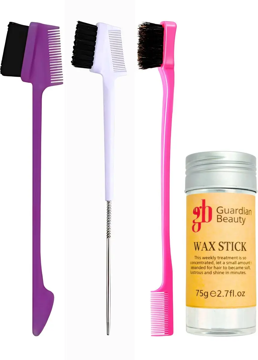 Guardian Beauty Edge Control Borstel & Kamset - 4 Stuks