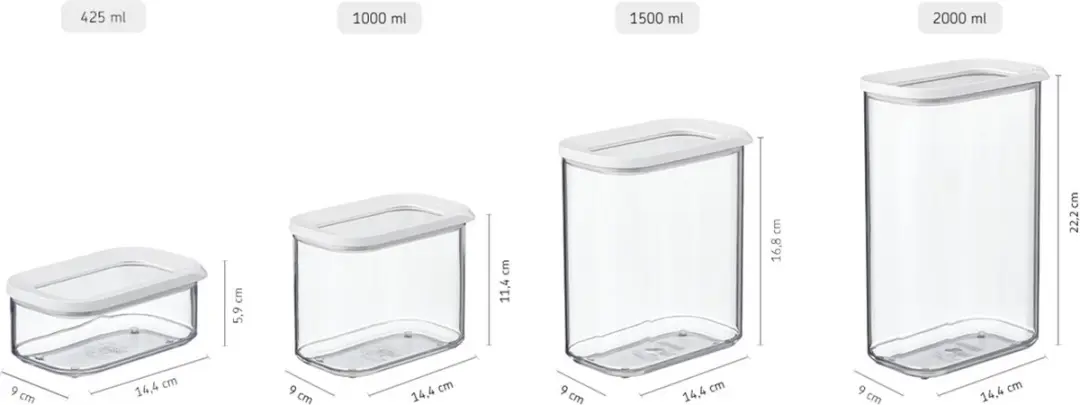 Mepal Modula Starterset Bewaardozen 5-delig - Wit