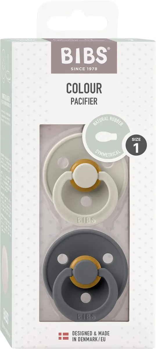 BIBS Colour Fopspeen Symmetrisch Maat 1 - Duopack