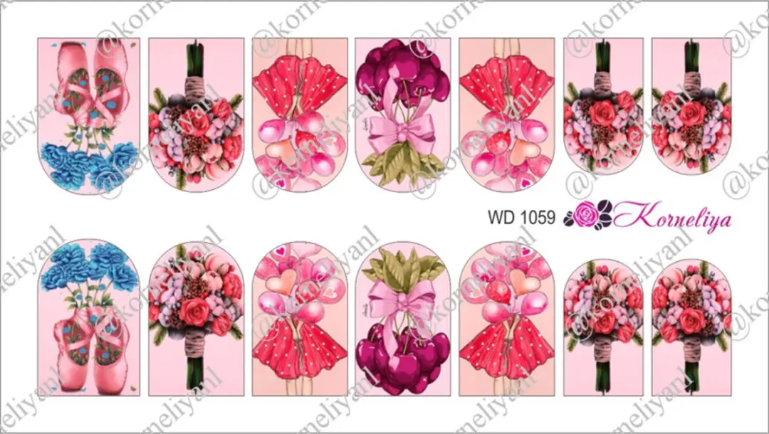 Korneliya Water Decal WD 1059 Nail Wraps