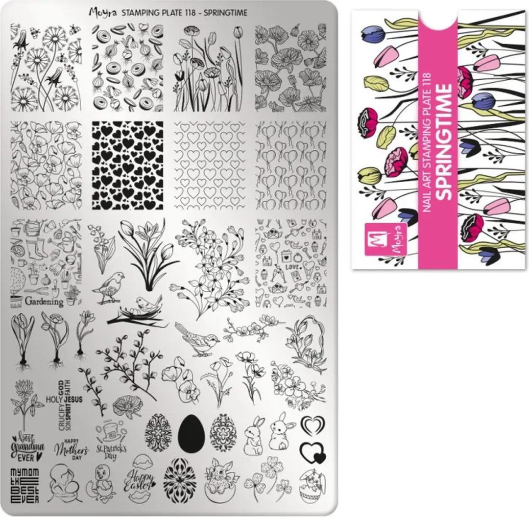 Moyra Stamping Plate 118 Spring Time