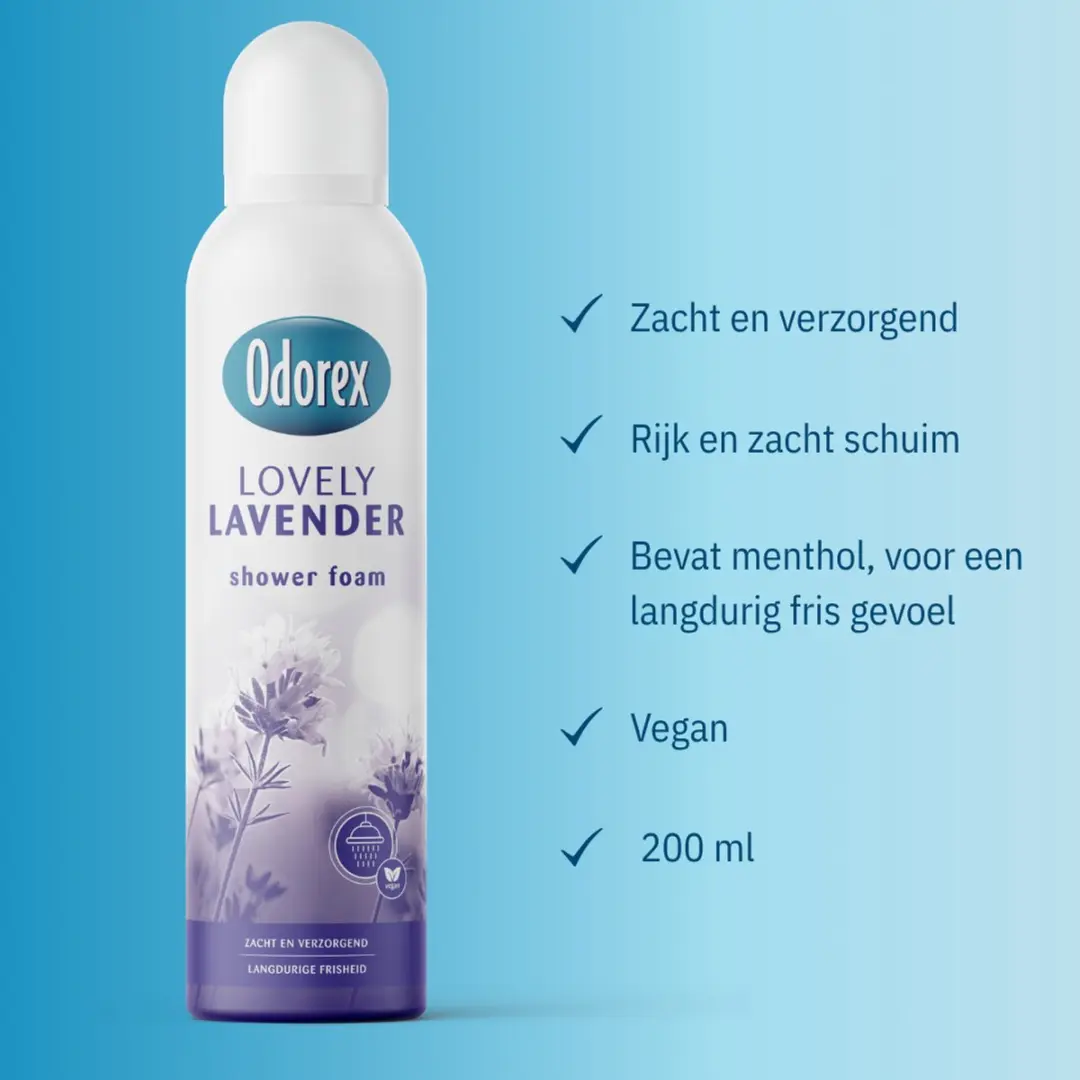 Odorex Showerfoam Lavendel - 6x200ml