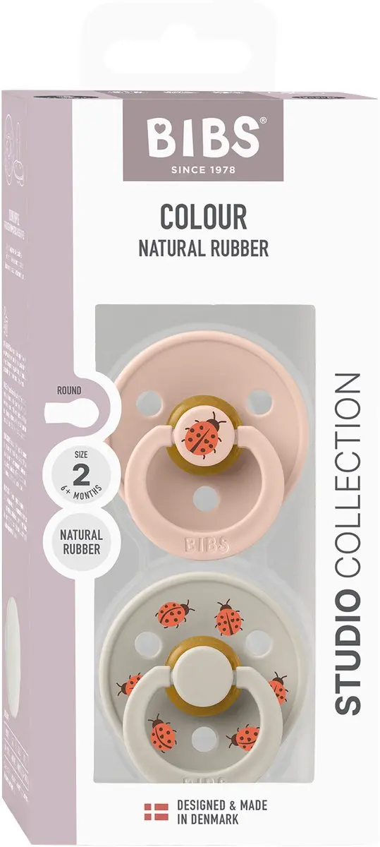 BIBS Colour Studio Speen - 2 Stuks - Maat 2 - Blush/Sand