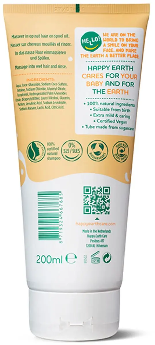 Happy Earth Baby & Kids Shampoo Bundel 6x200ml