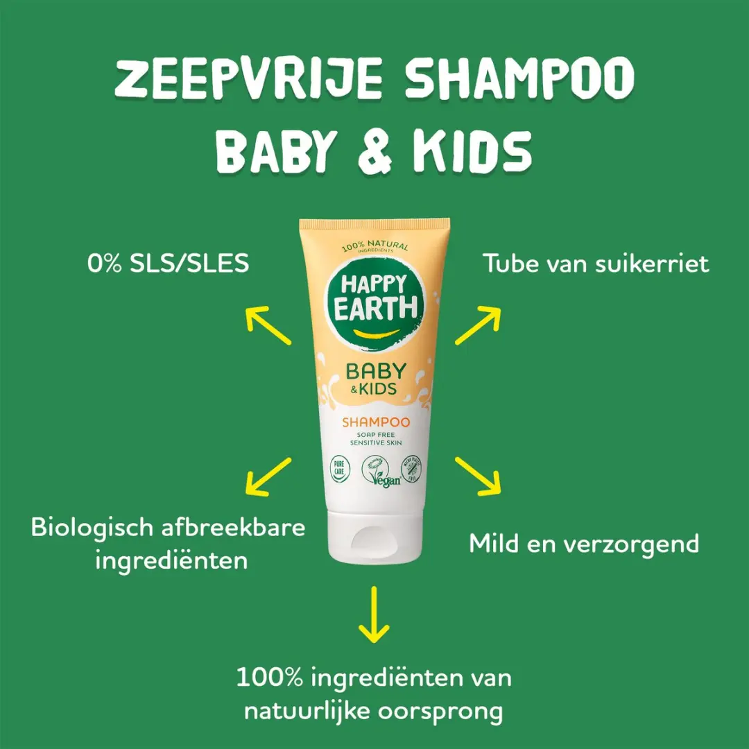 Happy Earth Baby & Kids Shampoo Bundel 6x200ml