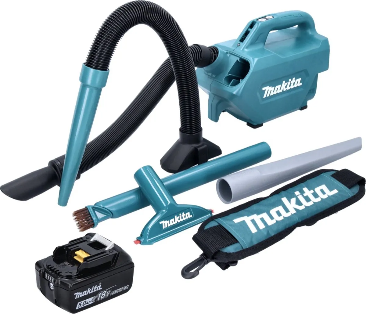 Makita DCL184T1 Accustofzuiger 18V - 54 mbar - 0,5L - Groen