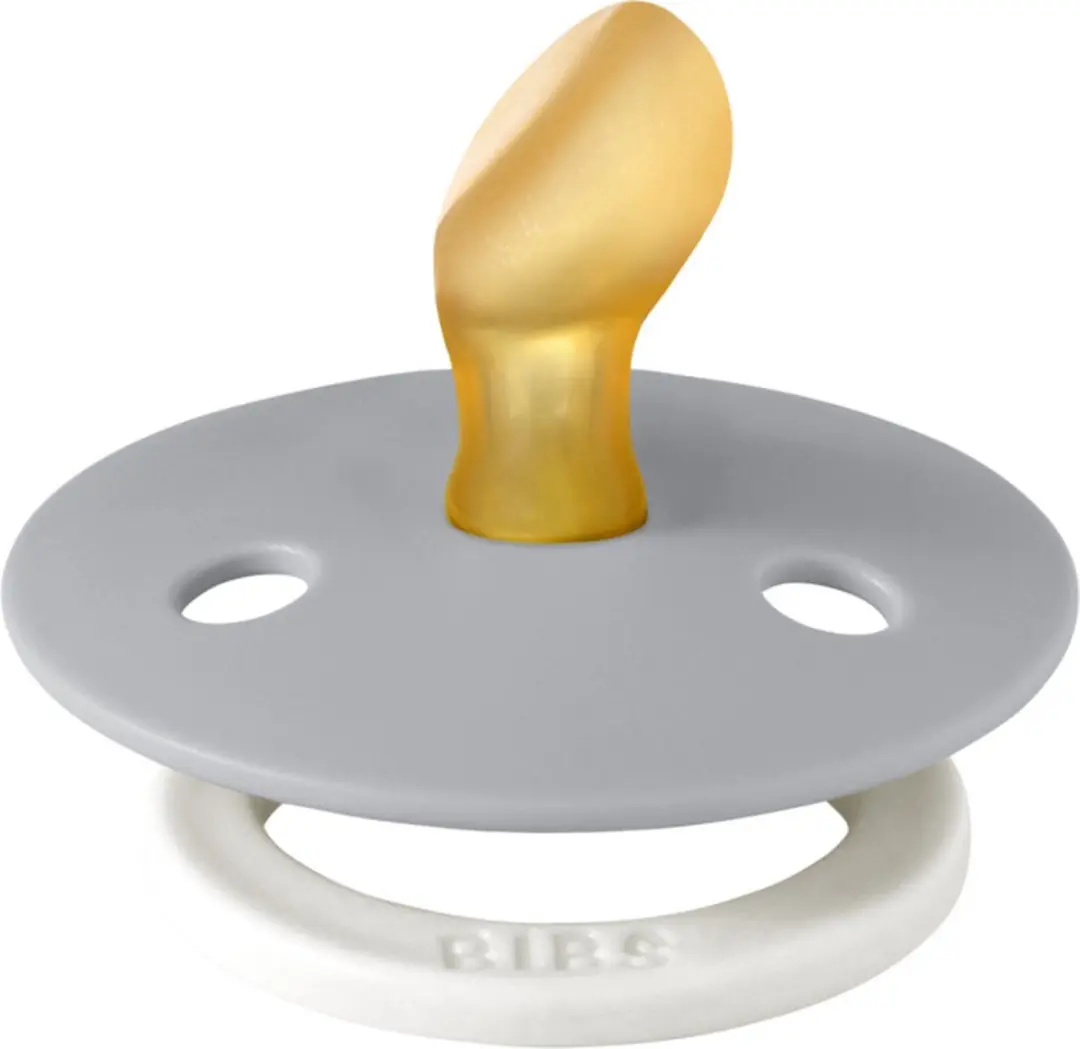 BIBS Fopspeen Latex Anatomical Glow Cloud Maat 2 - Grijs
