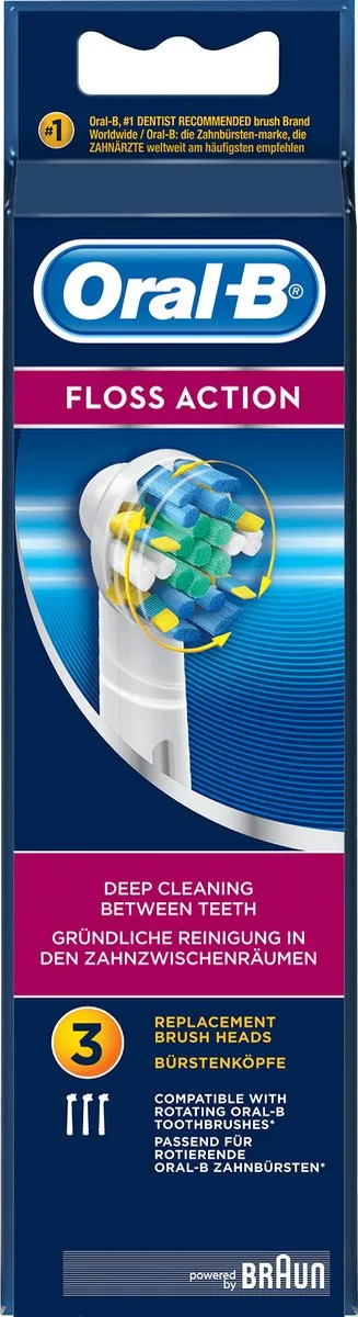 Oral-B Floss Action EB25 Opzetborstels - 3 Stuks