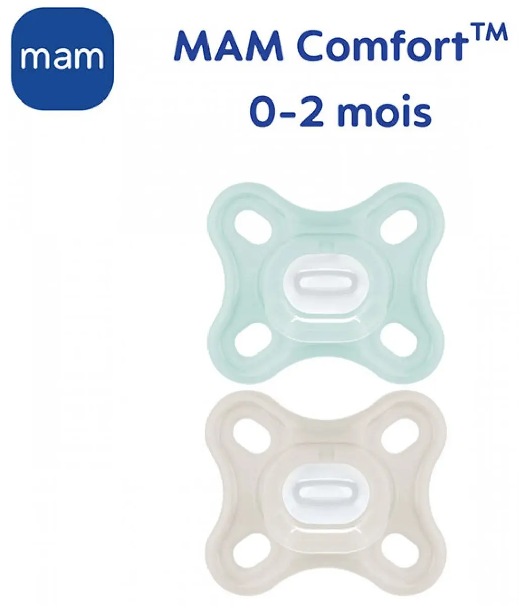 MAM Comfort Fysiologische Fopspeen Blauw - Set van 2