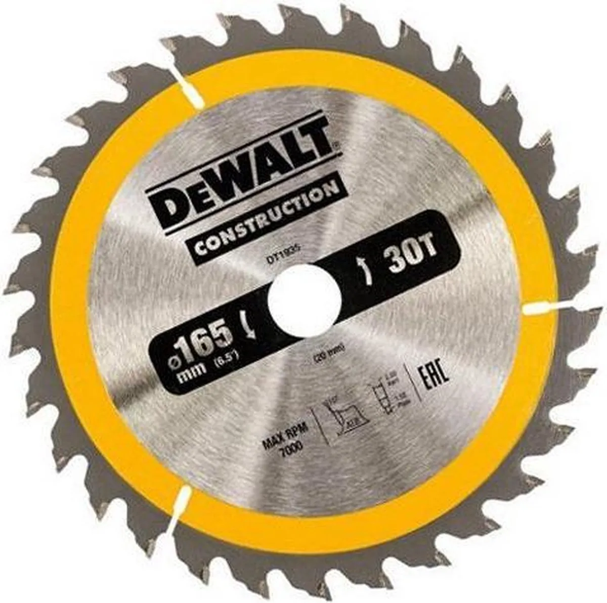 DeWalt DT1935 Cirkelzaagblad 165mm - 30 Tanden