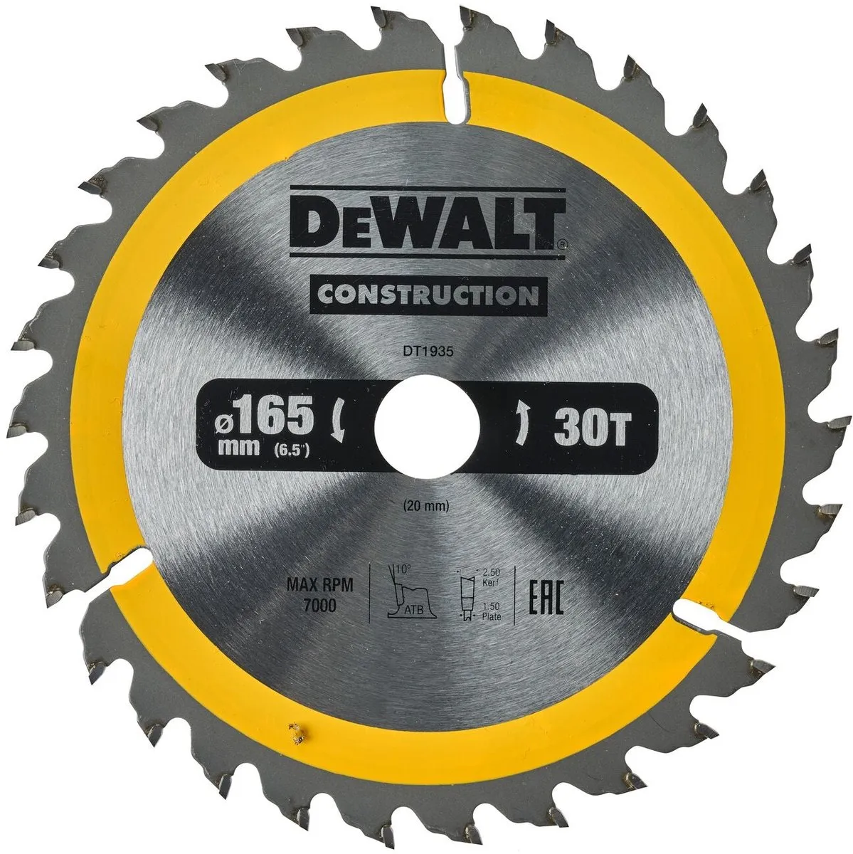 DeWalt DT1935 Cirkelzaagblad 165mm - 30 Tanden