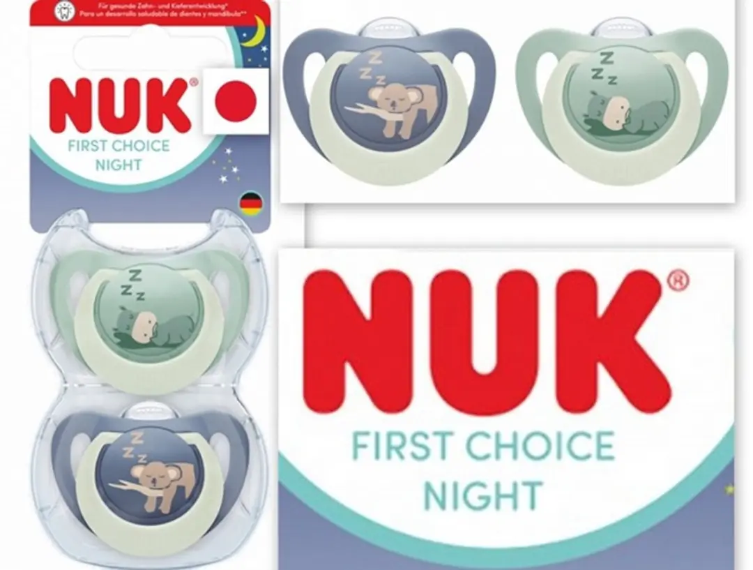 NUK First Choice Fopspeen - Lichtgevend 0-6 maanden - Blauw/groen